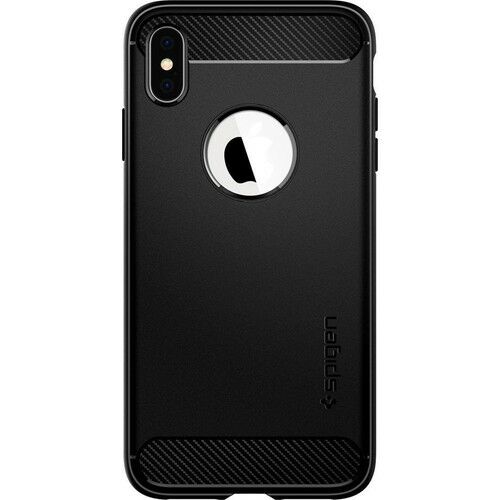 Spigen iPhone XS Max ile Uyumlu Kılıf Rugged Armor Matte Black