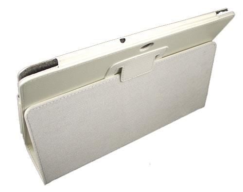 Transformer Pad TF300 ile Uyumlu Standlı Deri Kılıf Beyaz Renk