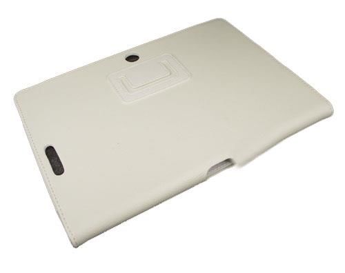 Transformer Pad TF300 ile Uyumlu Standlı Deri Kılıf Beyaz Renk