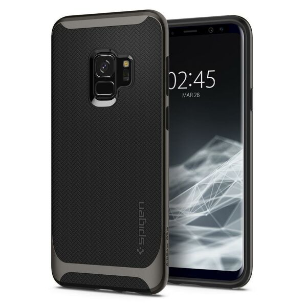 Spigen Galaxy S9 ile Uyumlu Kılıf Neo Hybrid Gunmetal