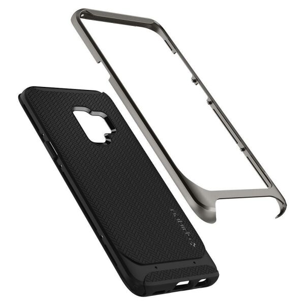 Spigen Galaxy S9 ile Uyumlu Kılıf Neo Hybrid Gunmetal