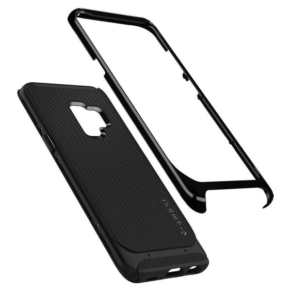 Spigen Galaxy S9 ile Uyumlu Kılıf Neo Hybrid Shiny Black