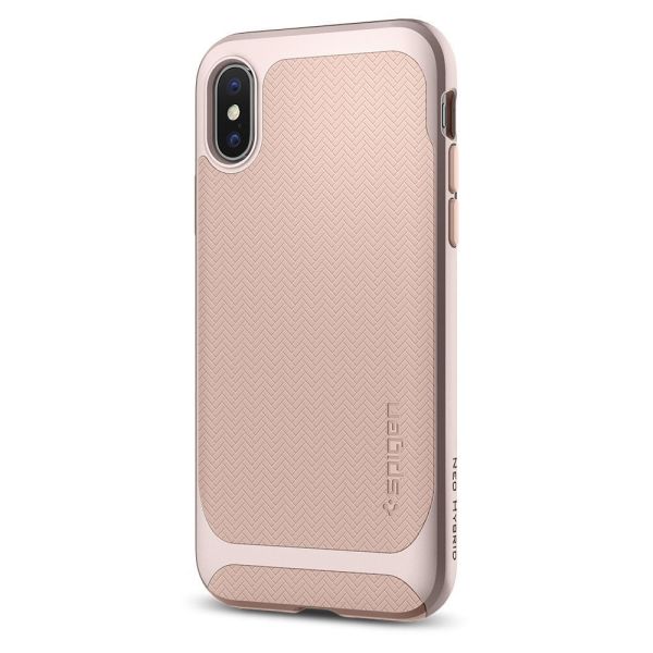 Spigen iPhone X ile Uyumlu Kılıf Neo Hybrid Pale Dogwood