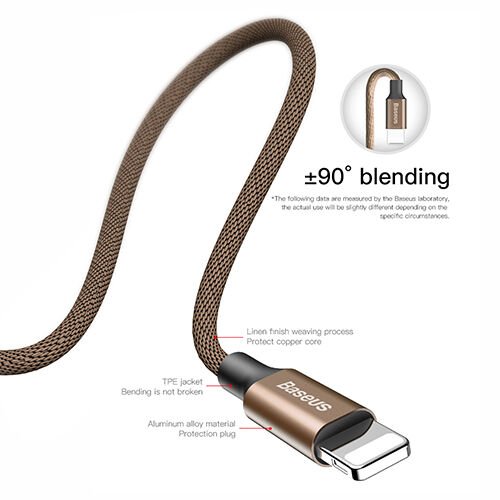 Baseus Yiven Lightning Kablo 1.8M Kahverengi