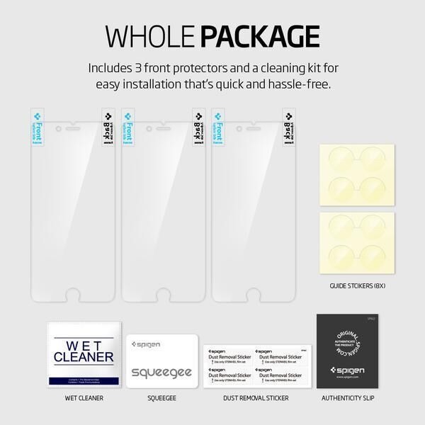 Spigen iPhone 6 Plus/6s Plus ile Uyumlu Ekran Koruyucu Crystal