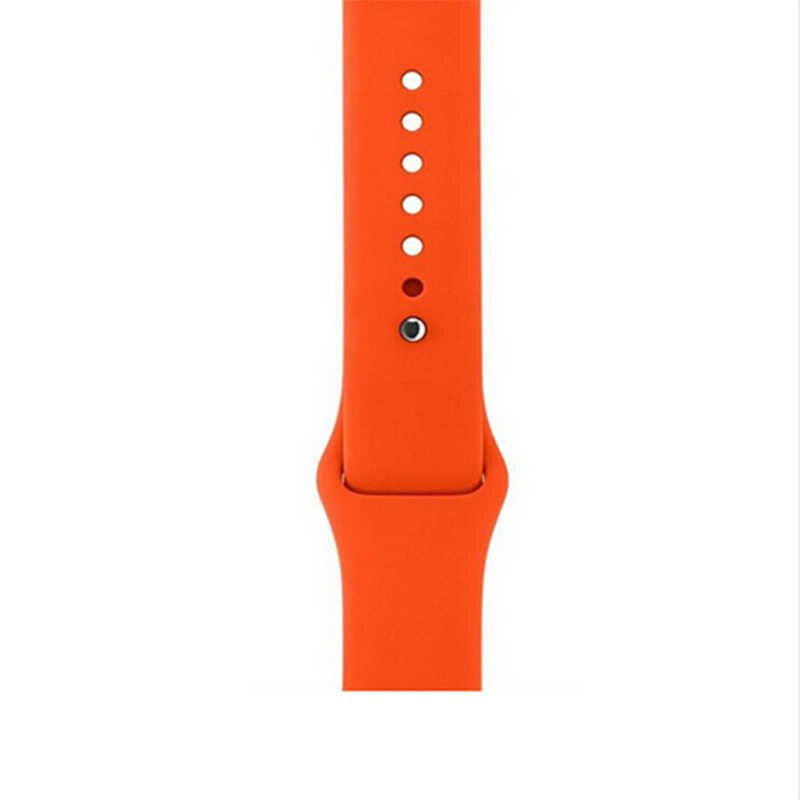 Apple Watch ile Uyumlu 42mm Silikon Kayış Turuncu