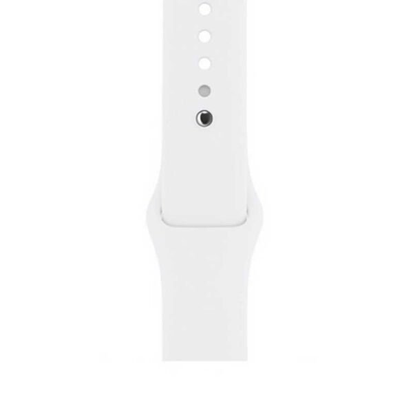 Apple Watch ile Uyumlu 42mm Silikon Kayış Beyaz