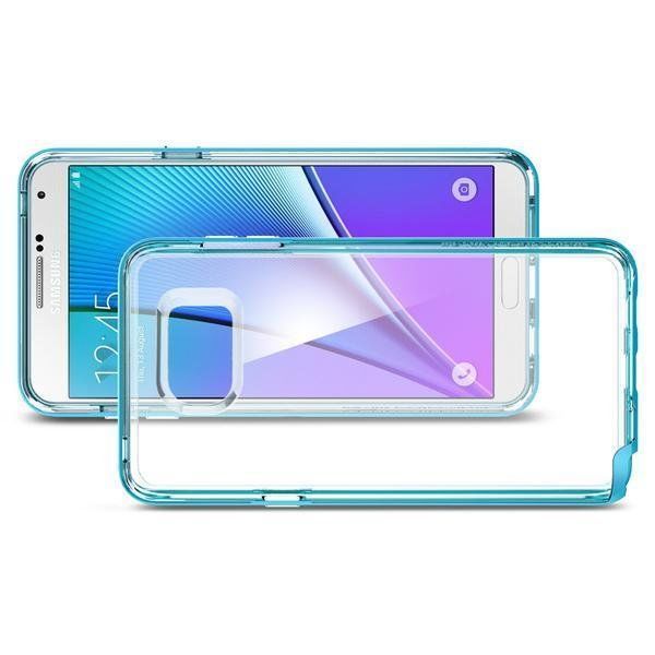 Spigen Galaxy Note 5 ile Uyumlu Kılıf Neo Hybrid Crystal Metal Blue