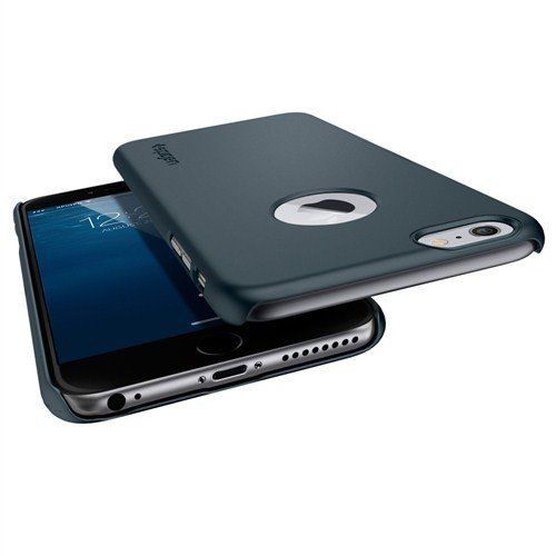 Spigen iPhone 6 Plus/6s Plus ile Uyumlu Kılıf Thin Fit A Ultra İnce Metal Slate