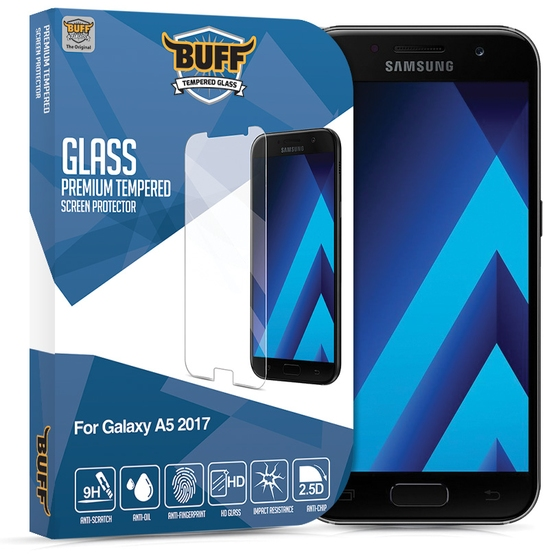 Buff Galaxy A5 2017 ile Uyumlu Glass Ekran Koruyucu