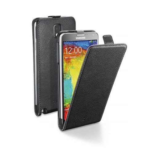 Cellular Line N9000 Galaxy Note 3 ile Uyumlu Flap Essential Mıknatıslı Deri Kılıf Siyah FLAPESSENNOTE3BK