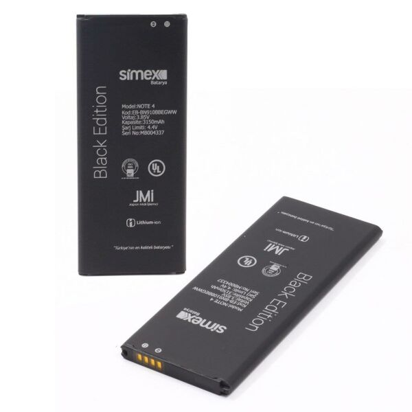 Simex Galaxy Note4 ile Uyumlu SBT-01 EB-BN910BBEGWW Batarya