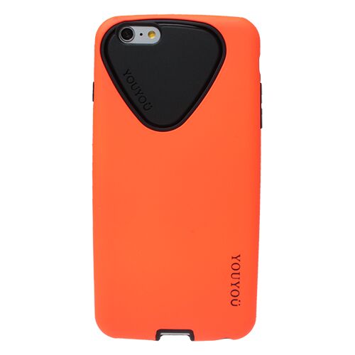 iPhone 6S Plus/6 Plus ile Uyumlu Kılıf Silikonlu Ultra Koruma Turuncu
