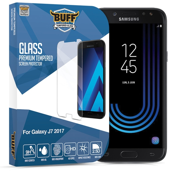 Buff Galaxy J7 2017 ile Uyumlu Glass Ekran Koruyucu