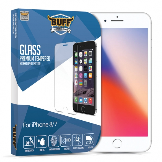 Buff iPhone 8 / 7 Glass ile Uyumlu Ekran Koruyucu