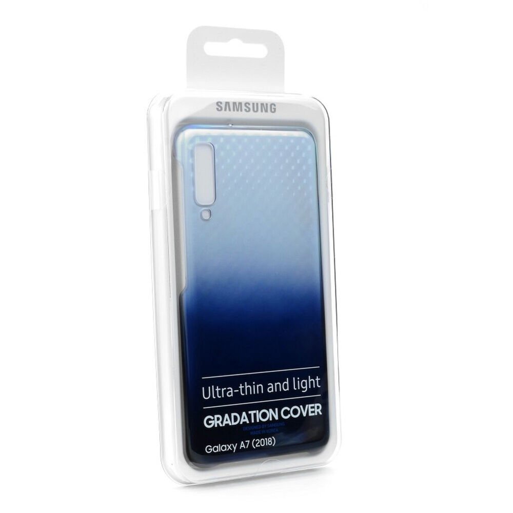 Galaxy A7 (2018) ile Uyumlu Gradation Kılıf Mavi EF-AA750CLEGWW(Out)