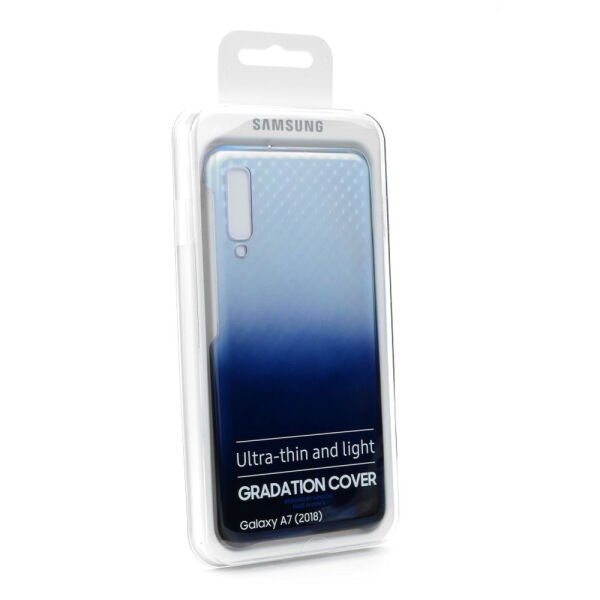 Galaxy A7 (2018) ile Uyumlu Gradation Kılıf Mavi EF-AA750CLEGWW(Out)