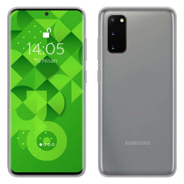Jopus Galaxy S20 Plus ile Uyumlu Tıpalı Kamera Korumalı Silikon Kılıf Şeffaf