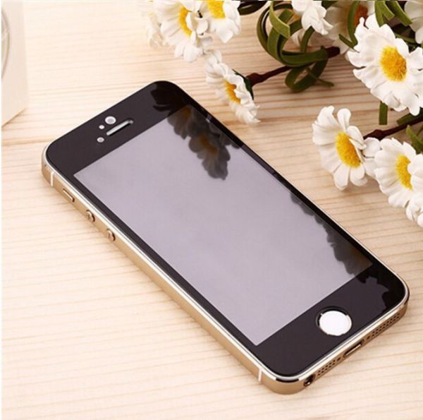 iPhone 6S ile Uyumlu Siyah Renkli Aynalı Ekran Koruyucu Cam