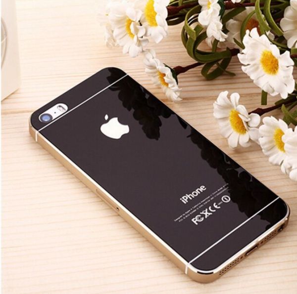iPhone 6S ile Uyumlu Siyah Renkli Aynalı Ekran Koruyucu Cam