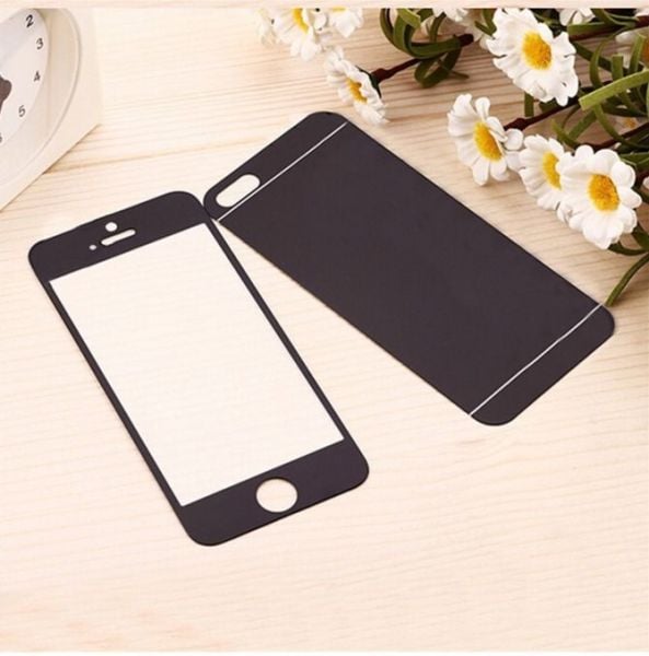 iPhone 6S ile Uyumlu Siyah Renkli Aynalı Ekran Koruyucu Cam