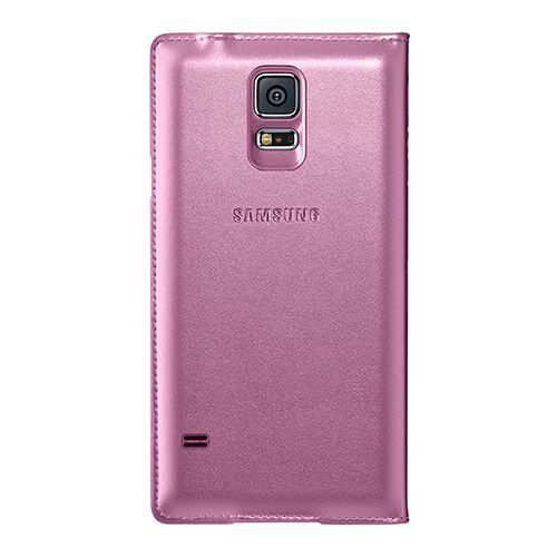 Galaxy S5 G900 ile Uyumlu Flip Wallet Kartlıklı Kılıf EF-WG900BPEGWW Pembe