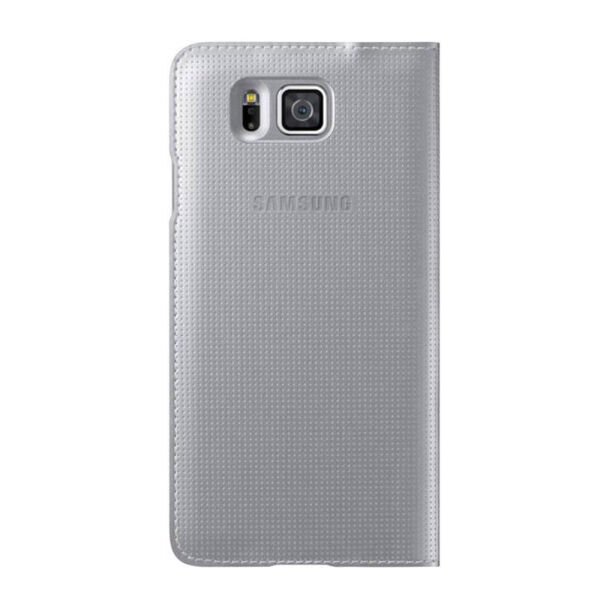 Galaxy Alpha G850 ile Uyumlu S View Kılıf Gümüş EF-CG850BSEGWW (Out)