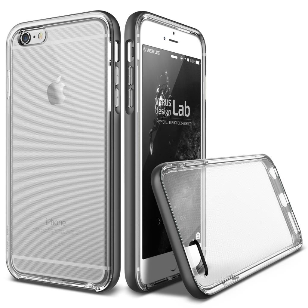 Verus iPhone 6 Plus/6S Plus ile Uyumlu Crystal Bumper Kılıf Steel Silver