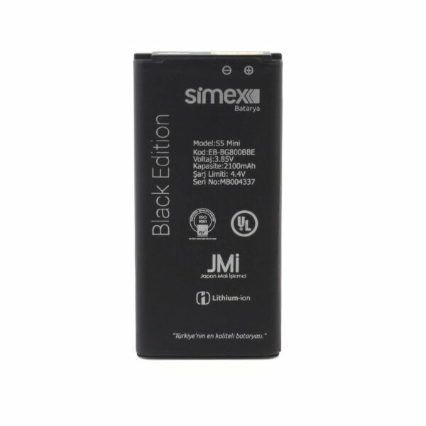 Simex Galaxy S5 Mini ile Uyumlu SBT-01 EB-BG800BBE Batarya
