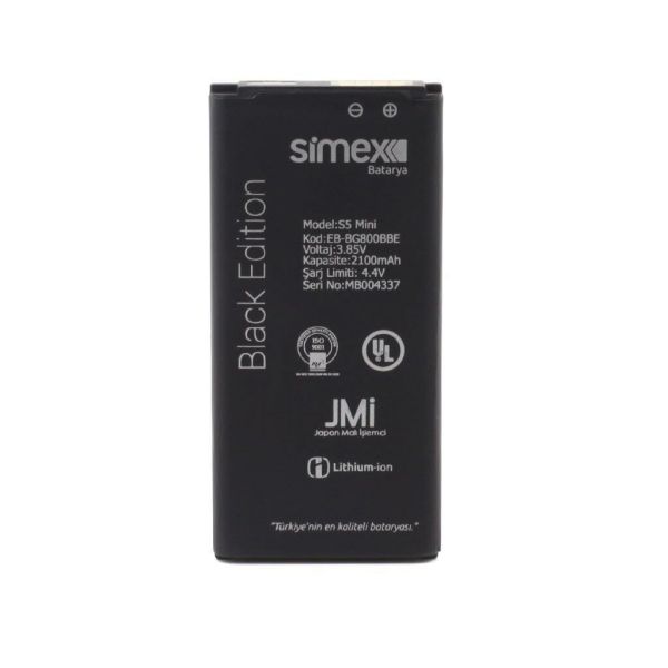 Simex Galaxy S5 Mini ile Uyumlu SBT-01 EB-BG800BBE Batarya