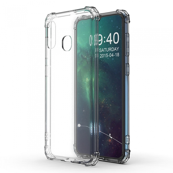 Blogy Galaxy A10s ile Uyumlu Crystal Fit Kılıf Crystal Clear