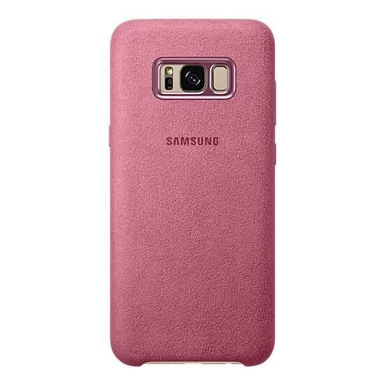 Galaxy S8 Plus ile Uyumlu Alcantara Cover Pembe EF-XG955APEGWW