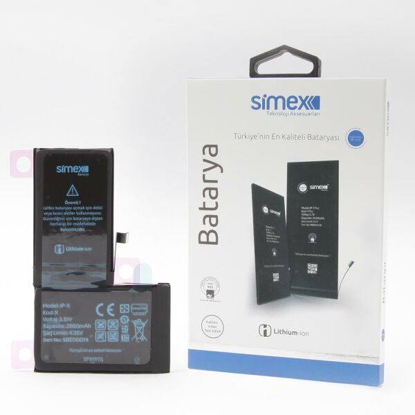Simex iPhone X ile Uyumlu SBT-01 Batarya