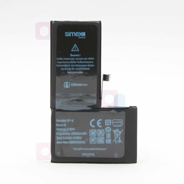 Simex iPhone X ile Uyumlu SBT-01 Batarya