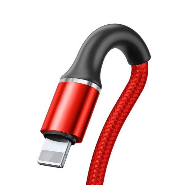Baseus Halo Cable Lightning 2M USB Şarj Kablosu CALGH-C09 Kırmızı