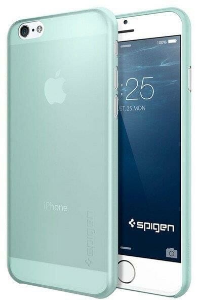 Spigen iPhone 6 Plus/6s Plus ile Uyumlu Kılıf Air Skin 0.3 mm Ultra ince Mint