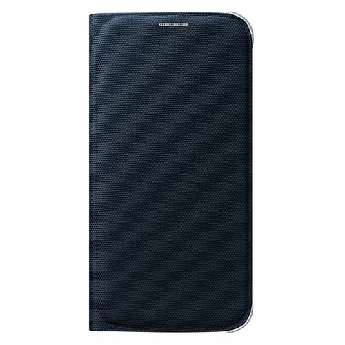 Galaxy S6 ile Uyumlu Flip Wallet (Tekstil) Siyah EF-WG920BBEGWW
