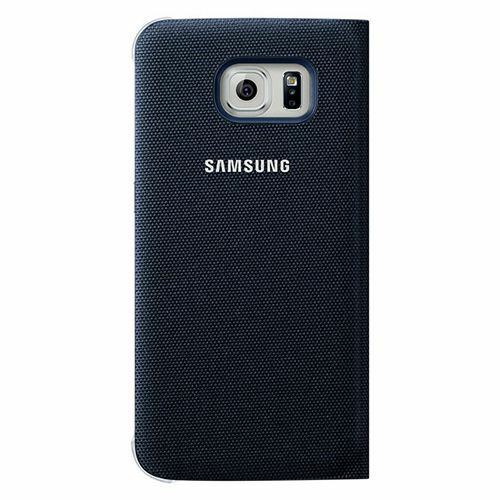 Galaxy S6 ile Uyumlu Flip Wallet (Tekstil) Siyah EF-WG920BBEGWW