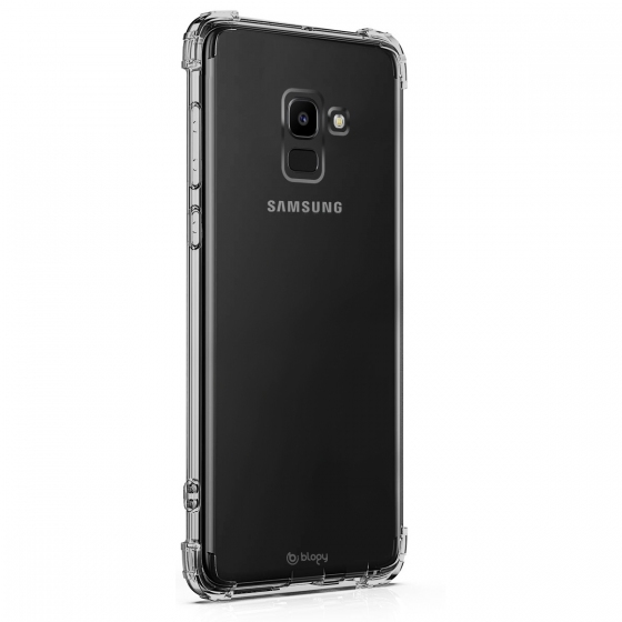 Blogy Galaxy A6 ile Uyumlu Crystal Fit Kılıf Smoke Black