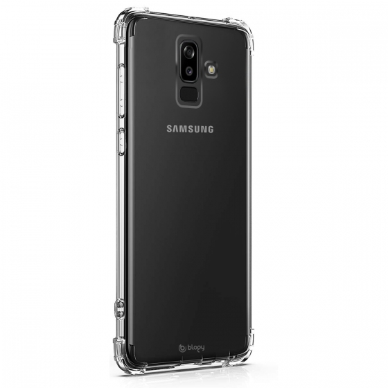Blogy Galaxy A6 Plus ile Uyumlu Crystal Fit Kılıf Crystal Clear