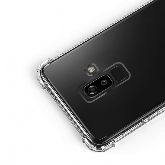 Blogy Galaxy A6 Plus ile Uyumlu Crystal Fit Kılıf Crystal Clear