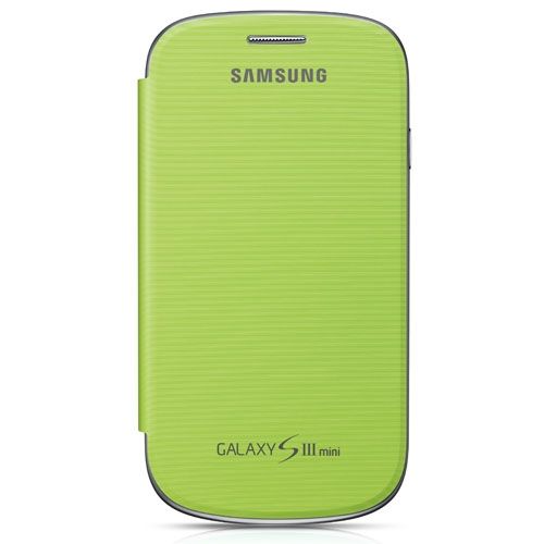 Galaxy S3 Mini i8190 i8200 ile Uyumlu Flip Cover Kılıf Açık Yeşil EFC-1M7FMEGSTD