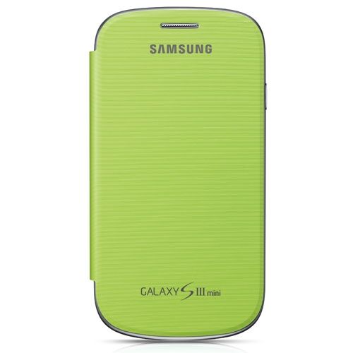 Galaxy S3 Mini i8190 i8200 ile Uyumlu Flip Cover Kılıf Açık Yeşil EFC-1M7FMEGSTD