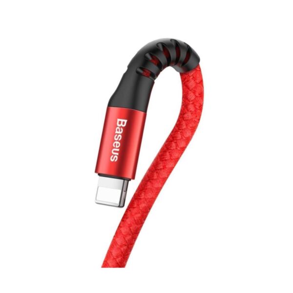 Baseus Fish Eye Spring Lightning Şarj Kablosu Calsr-09 Kırmızı