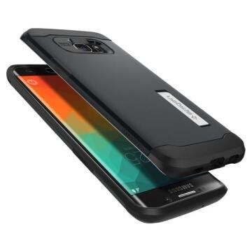 Spigen Galaxy S6 Edge Plus ile Uyumlu Kılıf Slim Armor Metal Slate