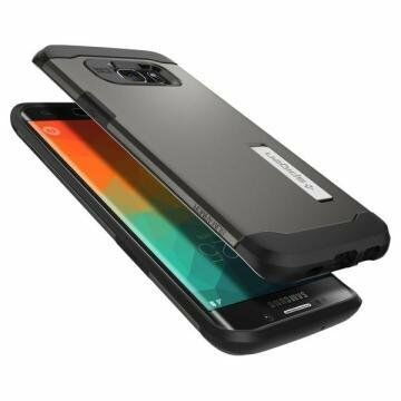 Spigen Galaxy S6 Edge Plus ile Uyumlu Kılıf Slim Armor Gun Metal
