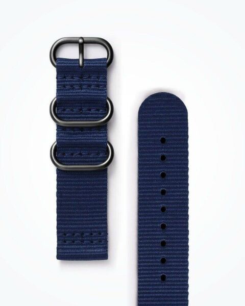 Strap Studio Gear Sport ile Uyumlu Premium Nato Kayış Lacivert