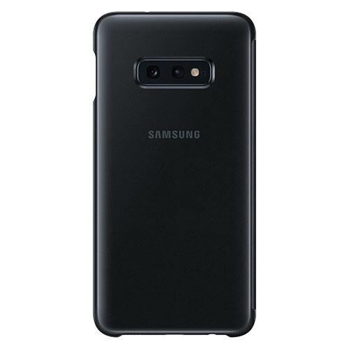 Galaxy S10e ile Uyumlu Clear View Kılıf Siyah EF-ZG970CBEGWW (Out)