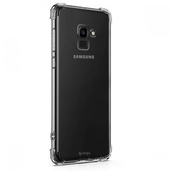 Blogy Galaxy A8 ile Uyumlu Crystal Fit Kılıf Crystal Clear
