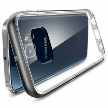 Spigen Galaxy S6 Edge ile Uyumlu Kılıf Neo Hybrid CC Gun Metal